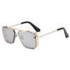 Silver reflective lens variation image for the Dapper mens square sunglasses