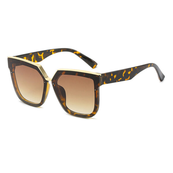 Brown tortoise shell square sunglasses for women