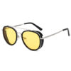Yellow sunglasses mens with side shields