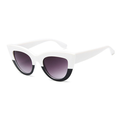Black and white cat eye sunglasses for women
