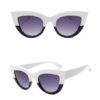Black and white cat eye sunglasses for women