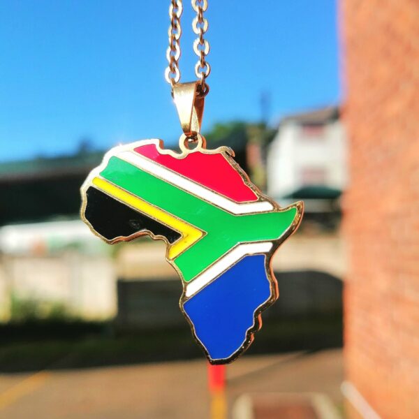 South Africa flag necklace